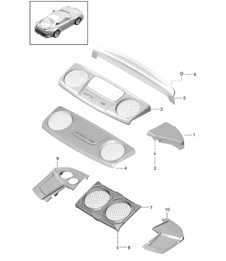 Embellecedor / Compartimento motor 991 GT3 / GT3 RS 2014-21