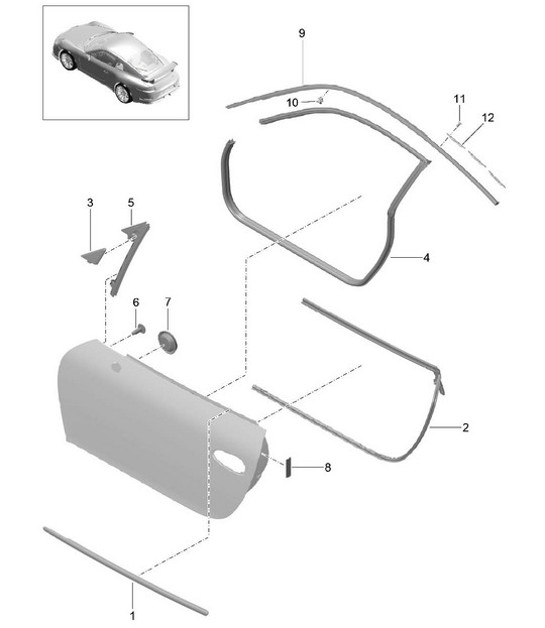 Diagram 804-010 Porsche 991 GT3 RS 4.0L (500Bhp) Body