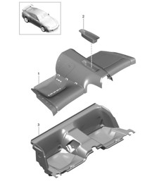 Funda / Caja de asiento - TRASERA - 991 GT3 2014-17