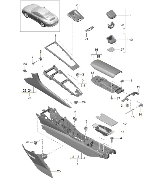 Diagram 809-025 Porsche  