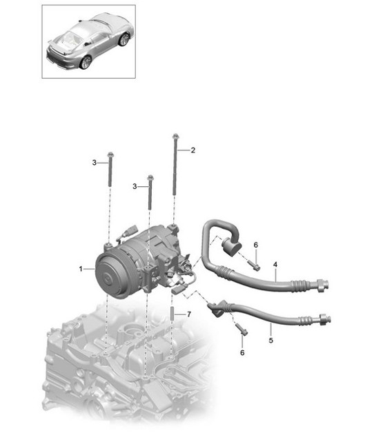 Diagram 813-015 Porsche Cayman T 718 2.0L Manual (300Bhp) Body