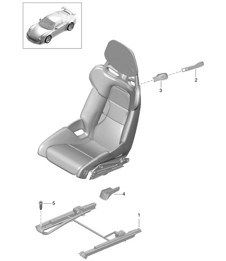 Schalensitz / zusammenklappbar (komplett) 991 GT3 2014-21