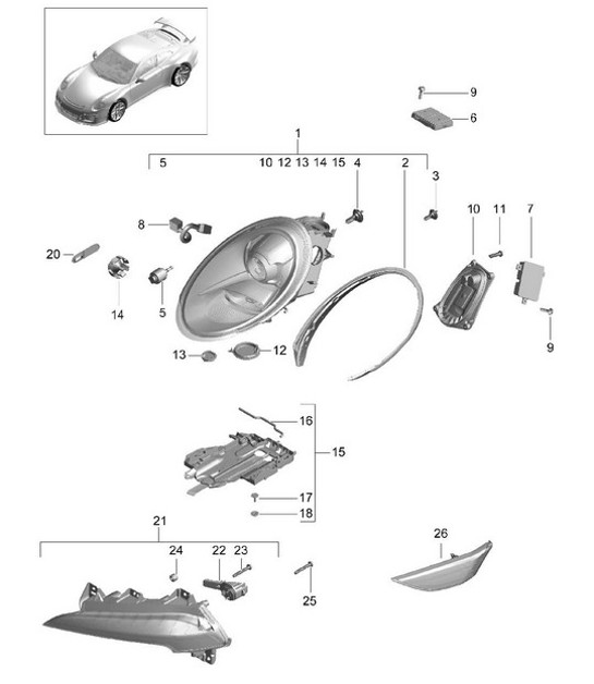 Diagram 905-001 Porsche  