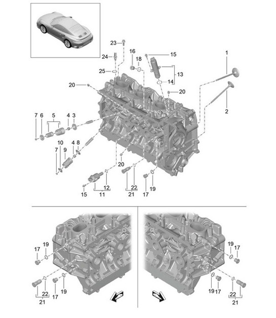 Diagram 103-005 Porsche Boxster GTS 718 2.5L PDK (365 pk) Motor