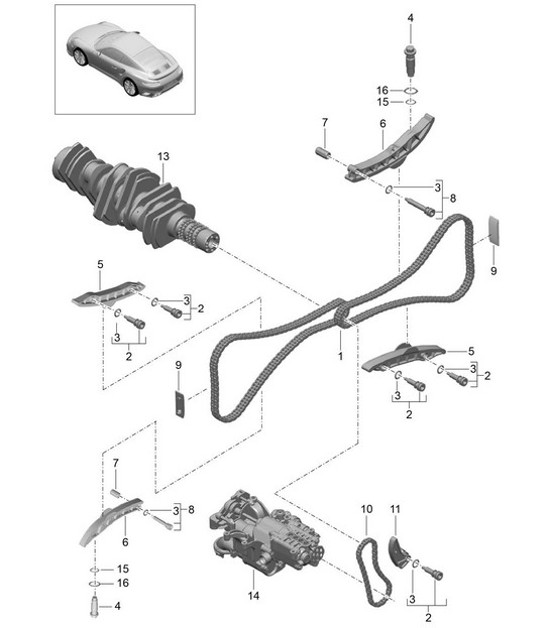 Diagram 103-015 Porsche 968 3.0L 1992-94 