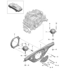 Suspension moteur 991 Turbo / GT2 RS 2014-20
