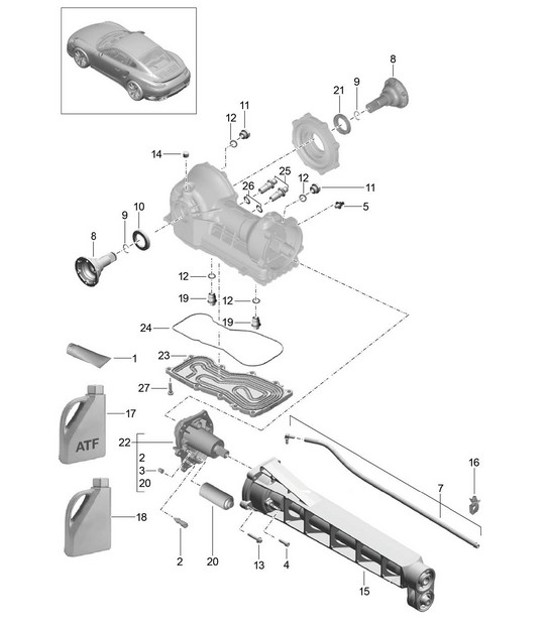 Diagram 305-015 Porsche Cayman GT4 718 4.0L / GT4 RS 718 4.0L 