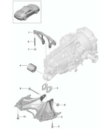 Versnellingsbakophanging / Draadverbinding / Motor 991 Turbo / GT2 RS 2014-20