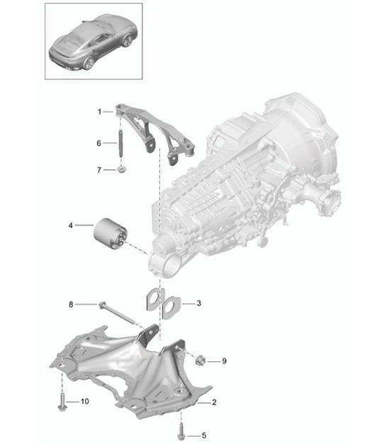 Diagram 306-000 Porsche 997 MKII Carrera C4S 3.8L 2009>> Transmission
