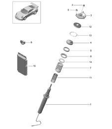 Amortiguador de vibraciones - PR:D97 - 991 GT2 RS 2014-20