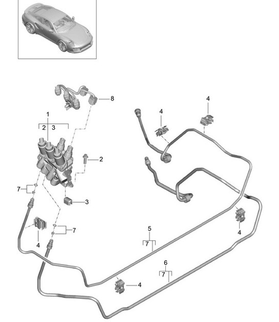 Diagram 402-022 Porsche Panamera 4 E-Hybrid Sport Turismo 2.9L V6 