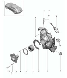 Essieu arrière / Porte-roue / Moyeu de roue 991 Turbo &gt;&gt;2016