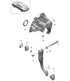 Pédales / pédale de frein 991 Turbo 2017&gt;&gt;