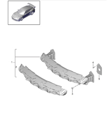 Support de pare-chocs - Avant - 991 GT2 RS 2014-20