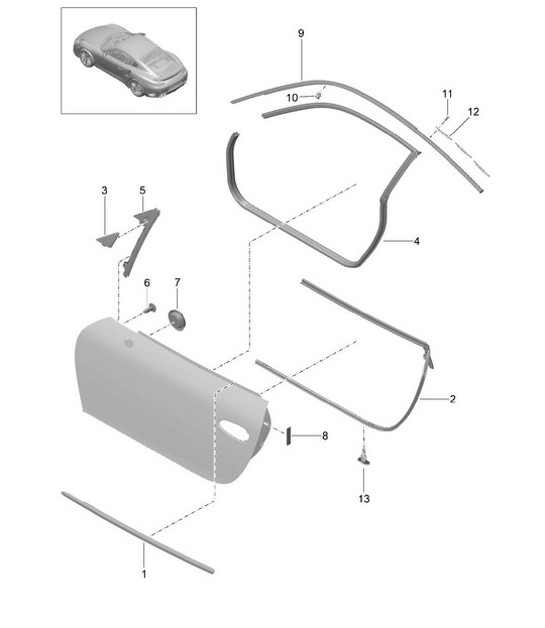 Diagram 804-012 Porsche Boxster S 981 3.4L 2012-16 Body