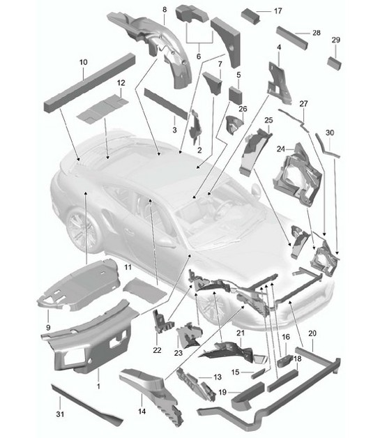 Diagram 807-080 Porsche Panamera 971 MK1 (2017-2020) 