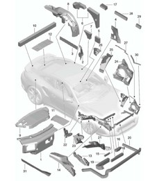 Karosserie / Schalldämmung - COUPE - 991 Turbo &gt;&gt;2016
