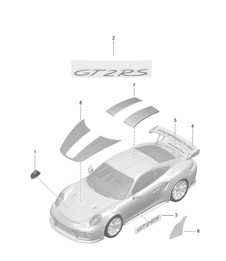Rotulaciones / Rotulaciones / Molduras / Lámina antipiedras 991 GT2 RS 2014-20