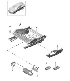 Structure de siège / Siège sport Plus / Accessoires 991 Turbo / GT2 RS 2017&gt;&gt;