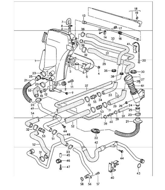 Diagram 104-01 Porsche 991 Cabriolet 2 3.0L (370 Bhp) Motore