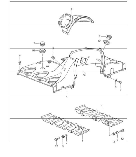 Diagram 105-05 Porsche Cayman GTS 718 4.0L Manual (400 CV) Motor