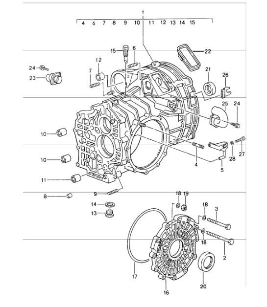 Diagram 302-01 Porsche Boxster T 718 2.0L Manual (300 Bhp) Transmission