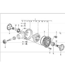 front-axle final drive for 993 C4 Z64.20 (1995 onwards), 993 TURBO Z64.20 (1996 onwards) and 993 (RC) Z64.52