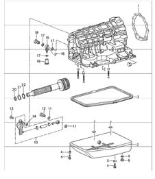tiptronic transmission case oil pan 993 CARRERA A50.04/05 1994-98