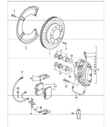 disc brake rear axle 993 1994-98