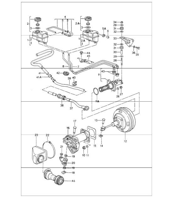 Diagram 604-01 Porsche Macan (95B) MK1 (2014-2018) Wheels, Brakes