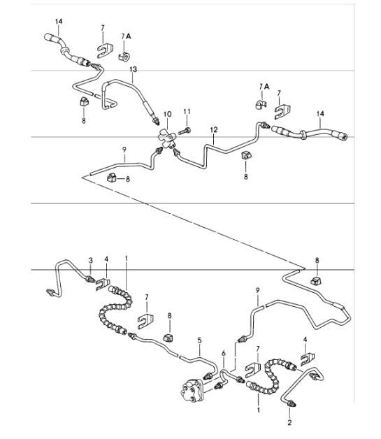 Diagram 604-10 Porsche Cayman 718 2.0L Manual (300Bhp) Ruedas, Frenos