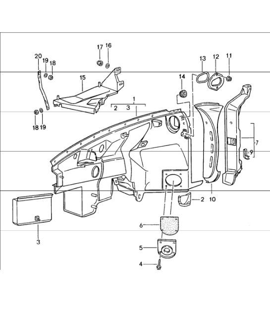 Diagram 801-15 Porsche Boxster T 718 2.0L PDK (300 ch) Carrosserie