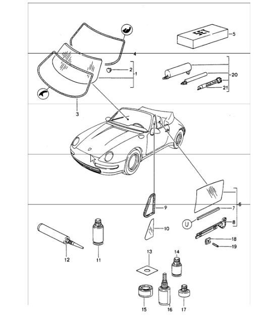 Diagram 805-05 Porsche Macan S Diesel 3.0L V6 258Bhp Body