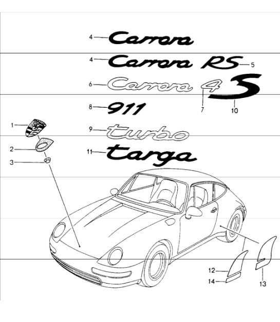 Diagram 810-00 Porsche Panamera S V6 Turbo 3.0L 2WD (420 PS) 