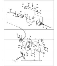 convertible top driving mechanism 993 CABRIO 1994-98