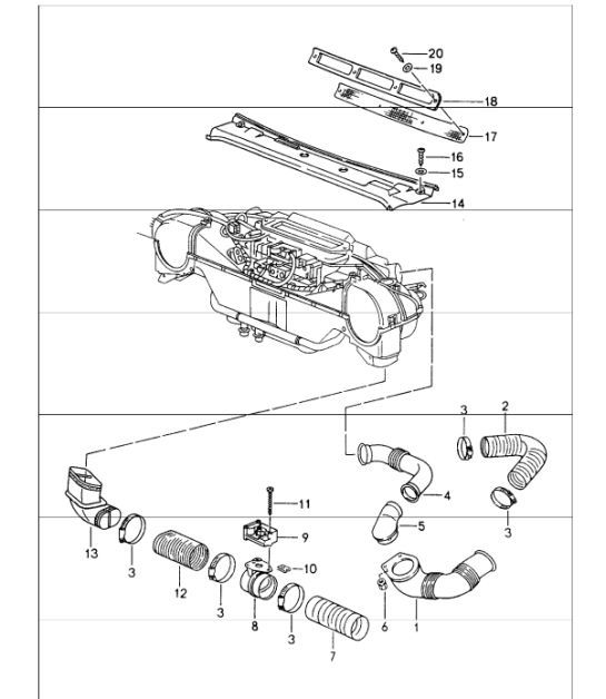 Diagram 813-00 Porsche 卡宴 9PA1 (957) 2007-2010  车身