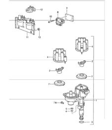 sistema eléctrico del motor - 1 - para 993 CARRERA/4 M64.05/06/21/22 y 993 CARRERA RS M64.20 1994-98