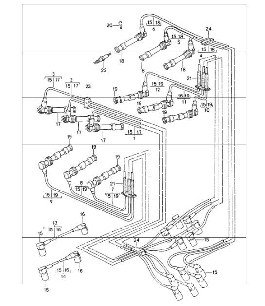 Diagram 901-02 Porsche Cayenne Turbo 4.5L 2003>> Electrical equipment