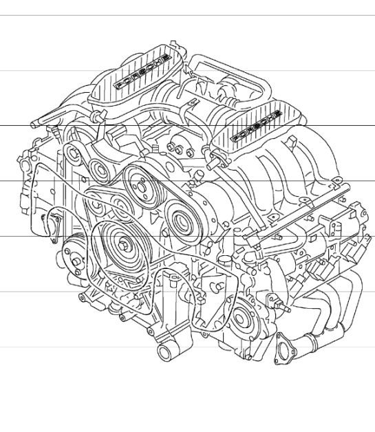 Diagram 101-00 Porsche 997 (911) MK1 2005-2008 Motor
