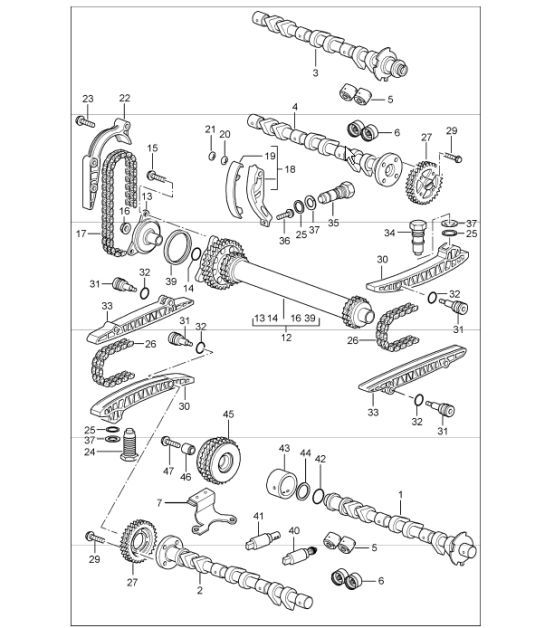 Diagram 103-11 Porsche Cayman 718 2.0L PDK (300Bhp) Motore