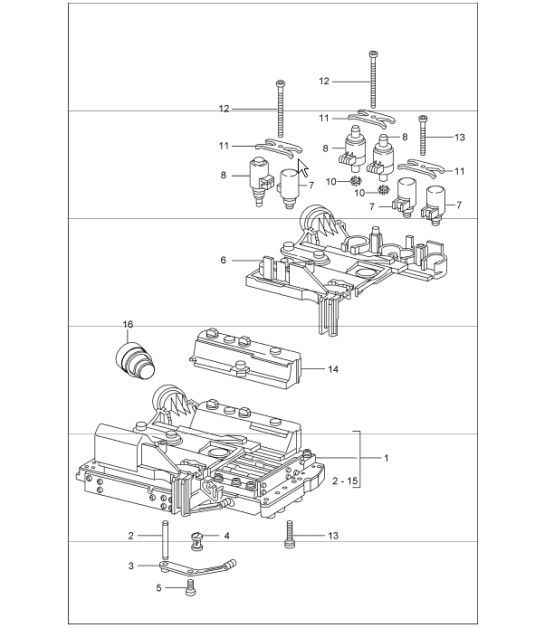 Diagram 340-04 Porsche Boxster GTS 718 2.5L Manual (365 Bhp) Trasmissione