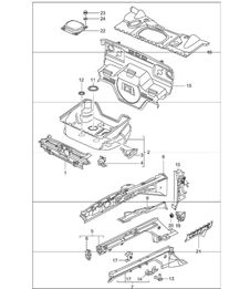 body front section single parts 996 1998-05