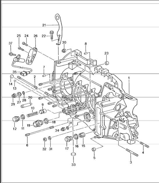 Diagram 101-05 Porsche Cayenne 3.6L 2007>> Motore