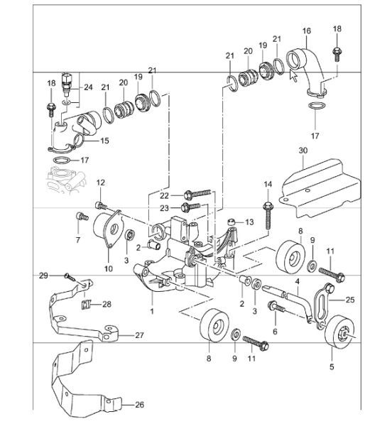 Diagram 101-15 Porsche Panamera Diesel V6 3.0L (250 pk) 