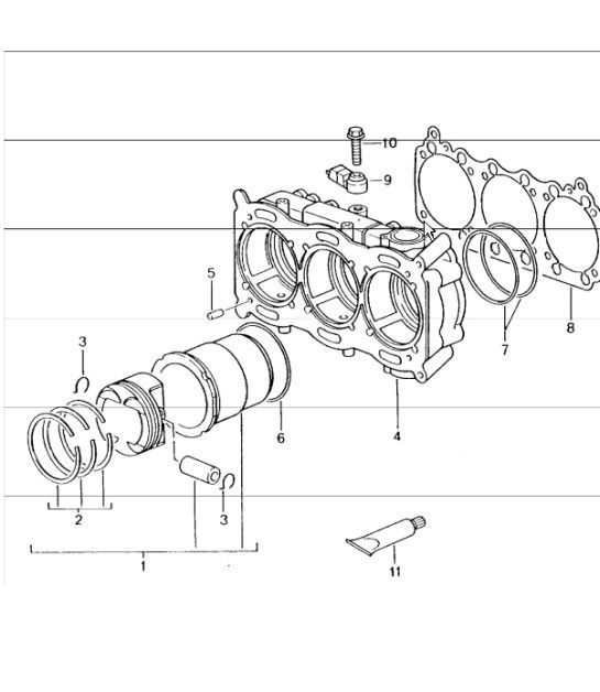 Diagram 102-05 Porsche Cayman 718 (982) 2017>> Motore