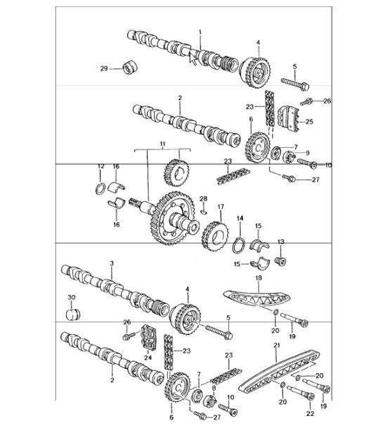 Diagram 103-15 Porsche Boxster 986/987/981 (1997-2016) Engine