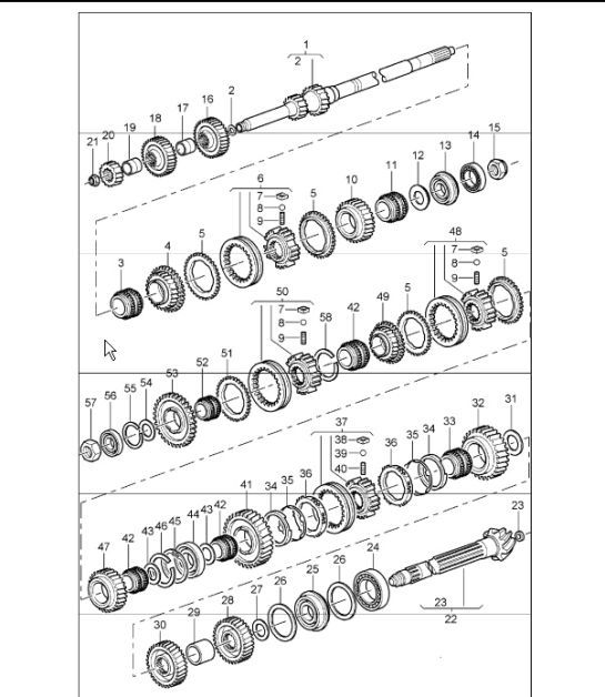 Diagram 303-10 Porsche Cayenne S/GTS 4.8L 2007>> Trasmissione