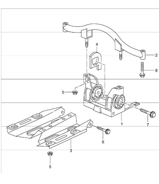 Diagram 306-01 Porsche Boxster GTS 718 4.0L Schaltgetriebe (400 PS) Übertragung