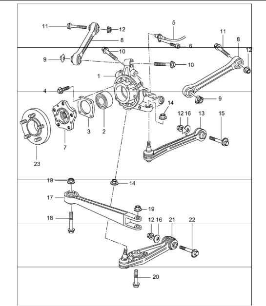 Diagram 501-00 Porsche Panamera Turbo V8 4.0L 4WD (550 ch) 