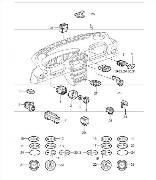 Diagram 903-05 Porsche 997 MKII GT3 2010>> Electrical equipment